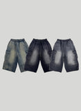 Salt Washed Bermuda Cargo Denim