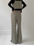 Ribbed Slit Boat Neck T-Shirt