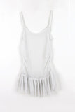 Pearl see-through shirring bustier