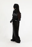 Nordic black knit zip-up