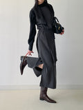 [Skirt SET] Corduroy Sleeveless Long One Piece