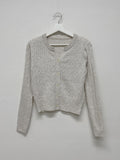 Cash Cable V-neck Knit