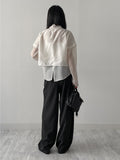 Striped One-Tuck Wide Slacks