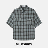 Pigment Dyeing Check Short Sleeve Shirt