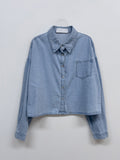 Breeze Denim Crop Shirt