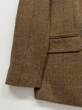 [wool60%] Pin check single overfit blazer jacket