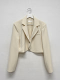 Tulip one-button loose fit crop jacket