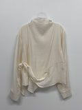 Hush Wrap Mock Neck Blouse