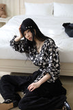 Cropped Wrap Flower Blouse