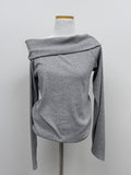 Melo Ribbed Off-Shoulder T-Shirt