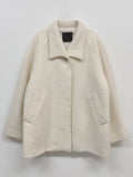 [wool100%] Raglan Boucle Collar Half Coat