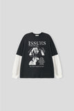 ISSUES Layered Over Long Sleeve Tee