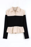 Lina color matching shirt top