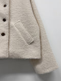 Hairy High Neck Double Short Coat