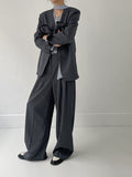 Taize Button Two-Tuck Wide Slacks