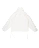 BUTTONNECK SHIRRING BLOUSE