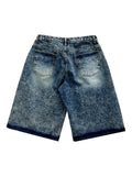 Snow Washing Three Quarter Bermuda Denim
