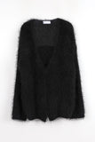 Pine Needles Loose-Fit Fur Cardigan