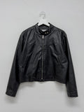 Biker Overfit Short Leather Jacket