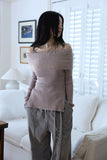 Corduroy loop banding pants