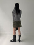 Unbalanced Button Off-Shoulder Knit