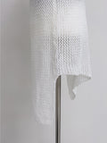Crople Boat Neck Loose Fit Long Knit