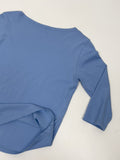 Boatneck Cotton Three Quarter T-shirt
