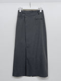 Unbalanced Stripe H-Line Skirt