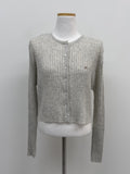 Spen Symbol Ribbed Crop Cardigan