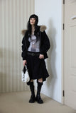 Pair Unbalance Flare Skirt