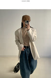 Shear Wool No-Collar Overfit Single Jacket