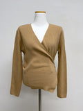 Rutting Wrap Unbalanced Knit Cardigan