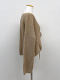 Alpaca Strap Cuffs Cardigan