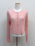 Spen Symbol Ribbed Crop Cardigan