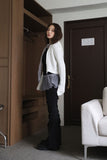 Pin tuck bootcut easy pants