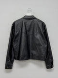 Biker Overfit Short Leather Jacket