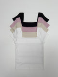 Rie RIb Square Neck Short Sleeve T-Shirt