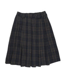 CHECK LOOP PLEATS SKIRT