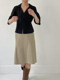 Pearl off-shoulder half T-shirt