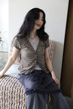 Medi lace button tee