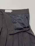 Mirror Low Pleats Long Skirt