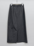 Unbalanced Stripe H-Line Skirt