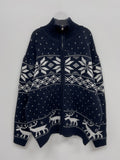 Nordic Cowichan Overfit Knit Zip-up