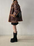 Mink reversible half mustang jacket