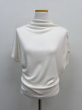 Milly Shirring Cap Sleeve T-Shirt