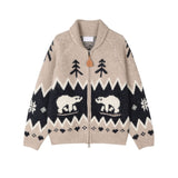 [Premium] Alpine Bear Zip-up Knit