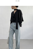 Scott Drape Tie Blouse