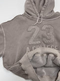 [unisex] Numbering Pigment Overfit Hood T-shirt