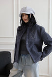 Argyle snap boucle jacket