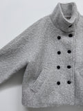 Hairy High Neck Double Short Coat